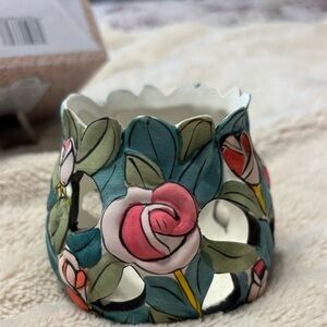 Floral Cutout Candle Holder